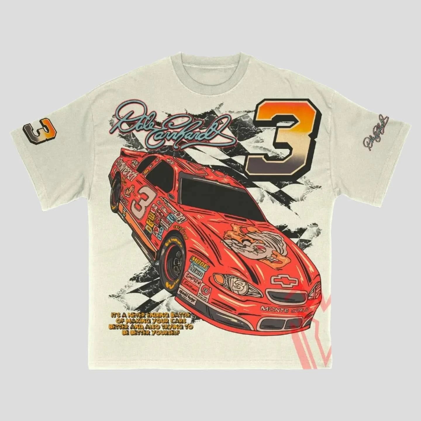 Dale Earnhardt Shirt - Oversized Tees for Racing Enthusiasts Comfortable Graphic Short Sleeve