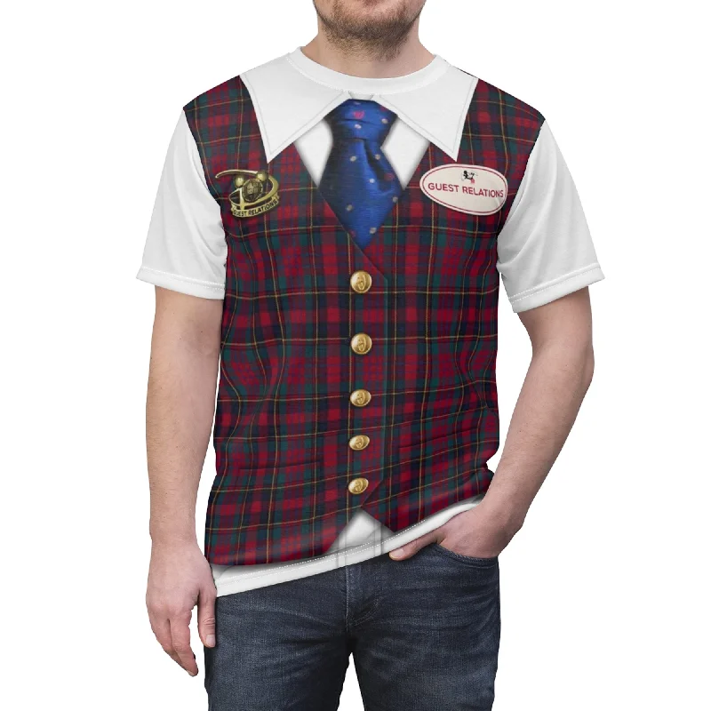 Disney Guest Relations Outfit Shirt, Disney Cast Member Costume Elegant Button-Down Short Shirt