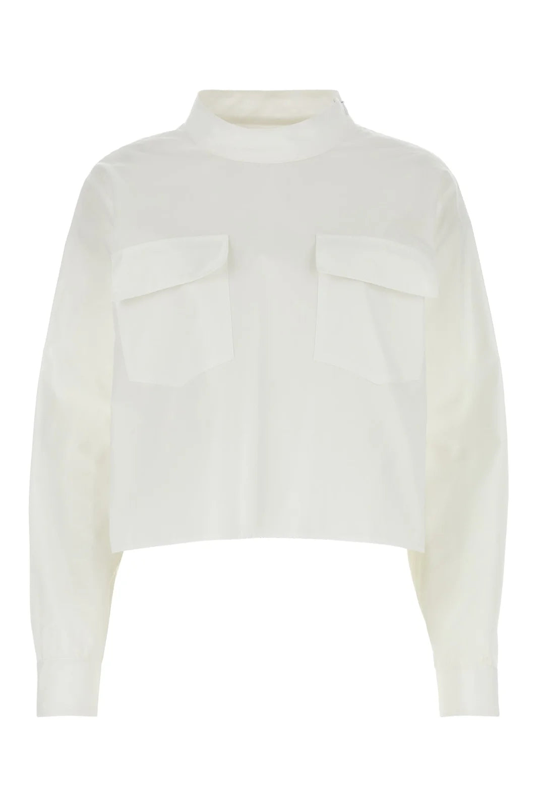 Givenchy Women Shirt White Classic Cropped Short Sleeve