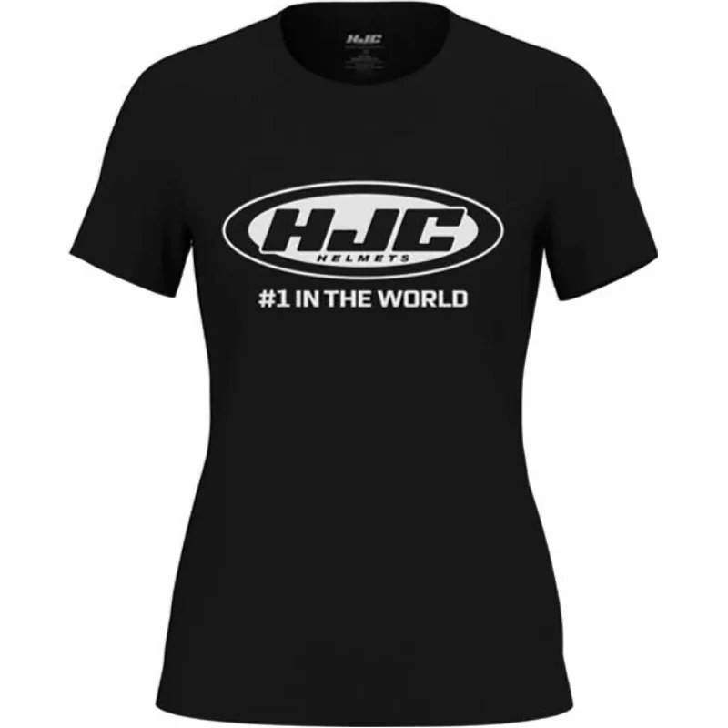 HJC Logo Women's Short-Sleeve Shirts Chic Button-Up Short Shirt