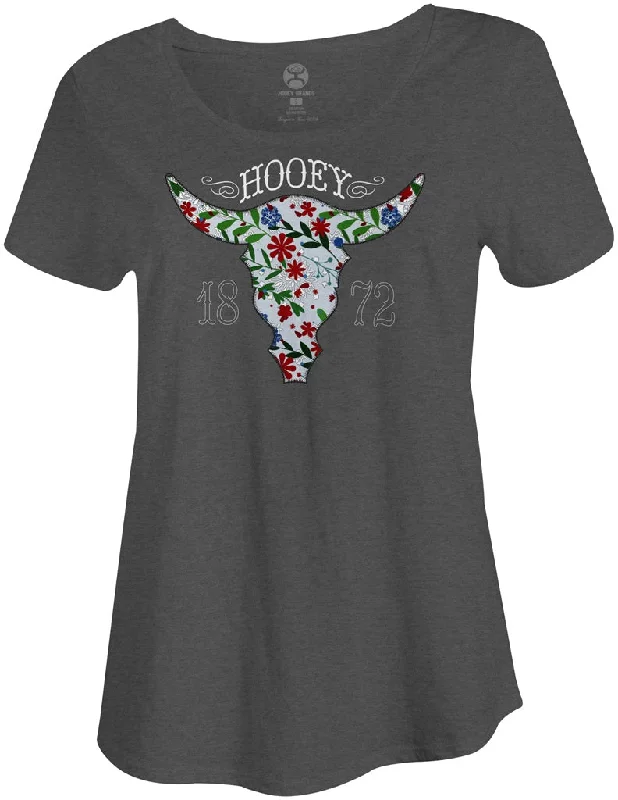 Hooey Ibiza Ladies S/S Shirt Trendy Floral Print Tee