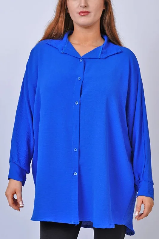 Plain Button Up Viscose Shirt Classic Solid Short Shirt