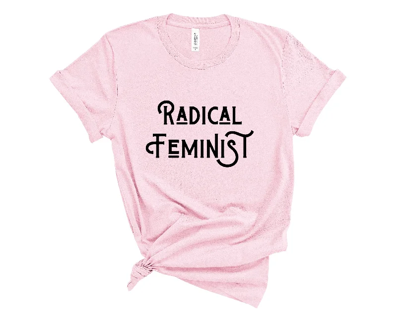 Radical Feminist Unisex Shirt Stylish Pleated Short Sleeve