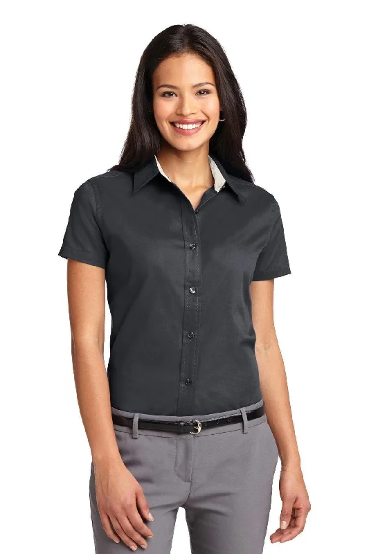 Port Authority Ladies Short Sleeve Easy Care  Shirt.  L508 Elegant Silk Short Shirt