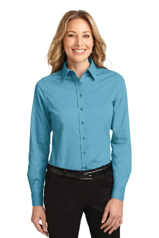 Port Authority Ladies Long Sleeve Easy Care Shirt.  L608 Classic Button-Up Short Tee