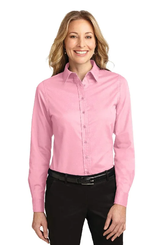 Port Authority Ladies Long Sleeve Easy Care Shirt.  L608 Casual Boxy Short Shirt