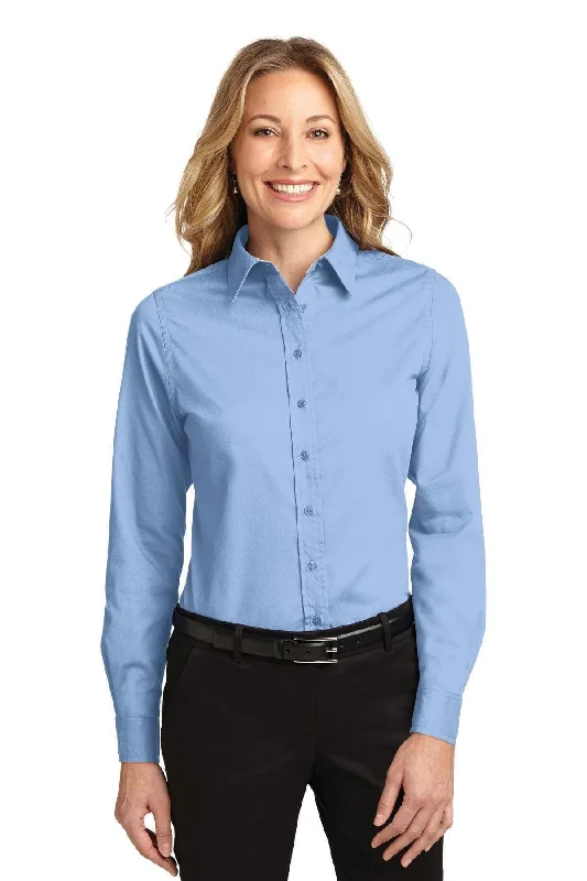 Port Authority Ladies Long Sleeve Easy Care Shirt.  L608 Fashionable Button-Front Short Sleeve