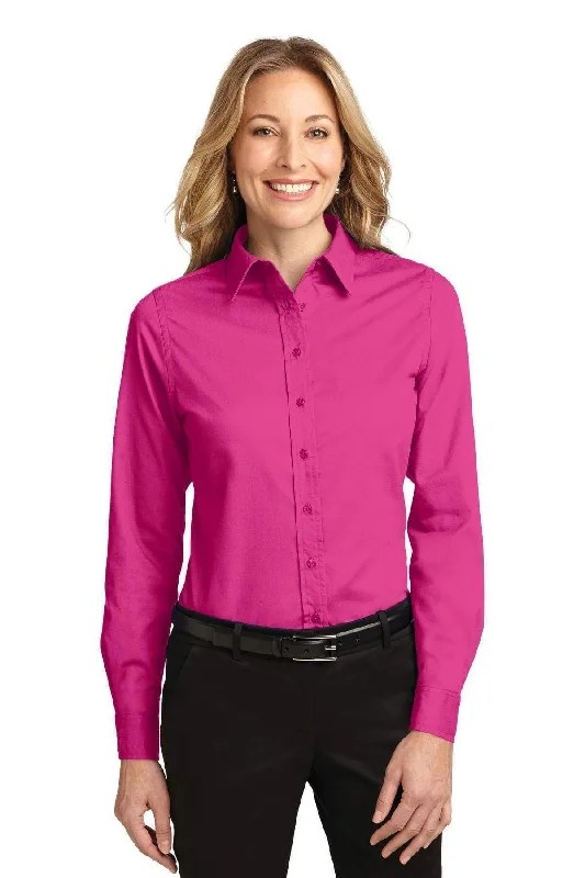 Port Authority Ladies Long Sleeve Easy Care Shirt.  L608 Casual Slouchy Short Sleeve