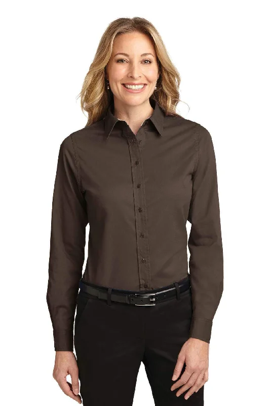 Port Authority Ladies Long Sleeve Easy Care Shirt.  L608 Relaxed Button-Down Short Shirt