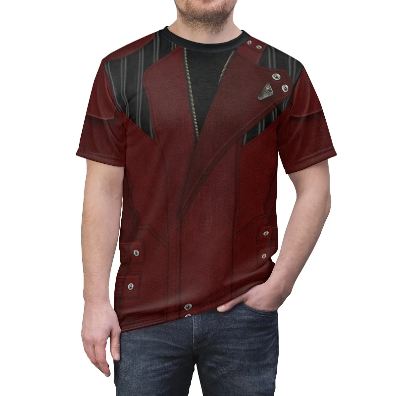 Star Lord Shirt, Guardians of the Galaxy Costume Chic Embellished Short Sleeve