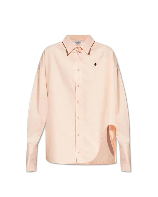 The Attico 'Diana' Shirt Soft Pink Stylish Casual Short Tee