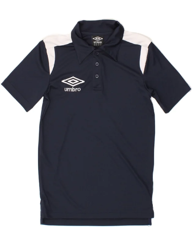 UMBRO Womens Polo Shirt UK 6 XS Navy Blue Colourblock Polyester Cozy Knit Short Sleeve Top UMBRO Womens Polo Shirt UK 6 XS Navy Blue Colourblock Polyester Cozy Knit Short Sleeve Top