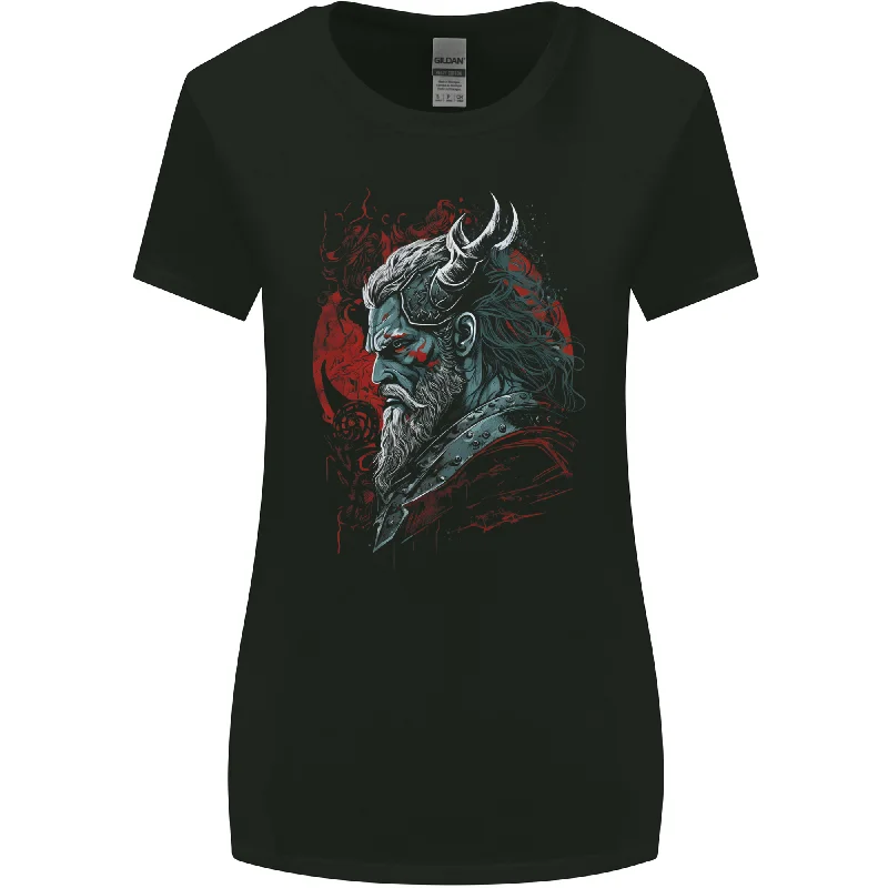 A Fantasy Viking Of War Odin Thor Womens Wider Cut T-Shirt Wool Fabric Cashmere Fabric Tweed Fabric