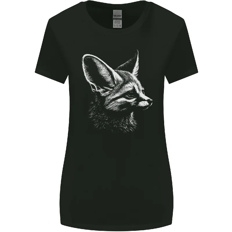 A Fennec Fox Womens Wider Cut T-Shirt Lace Blend Ribbed Blend Corduroy Blend