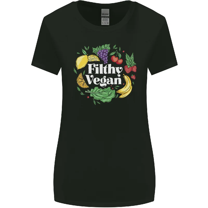 A Filthy Vegan Womens Wider Cut T-Shirt Print Jacquard Patchwork