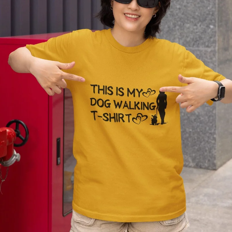 This Is My Dog Walking T-Shirt, Round Neck Half Sleeve Classic T-Shirt Nylon Fabric Polyester Fabric Spandex Fabric This Is My Dog Walking T-Shirt, Round Neck Half Sleeve Classic T-Shirt Nylon Fabric Polyester Fabric Spandex Fabric