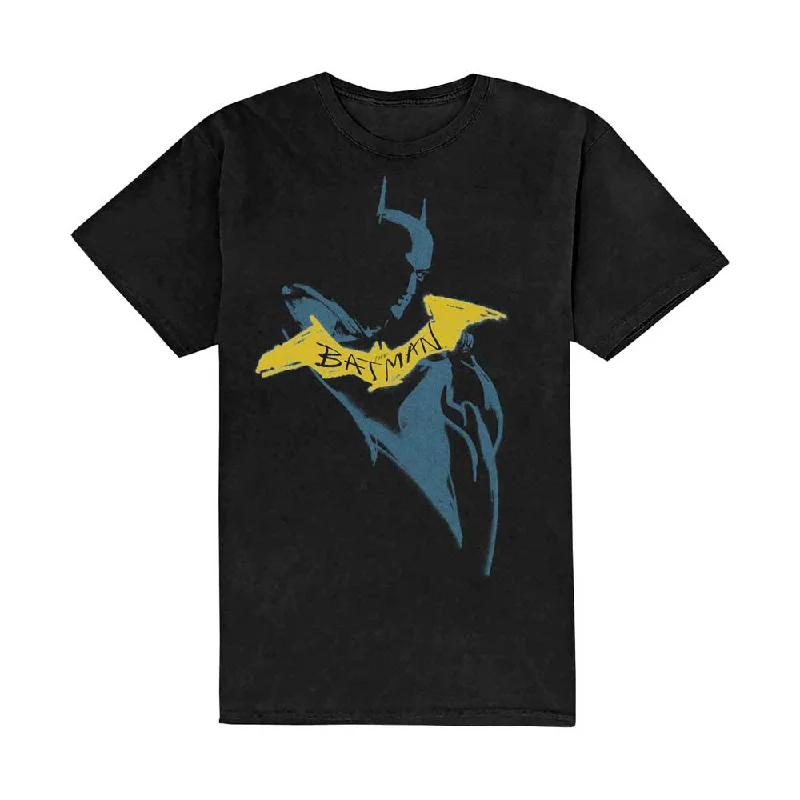 DC Comics | Official Band T-Shirt | The Batman Yellow Sketch Oversized T-Shirt Spandex breathable