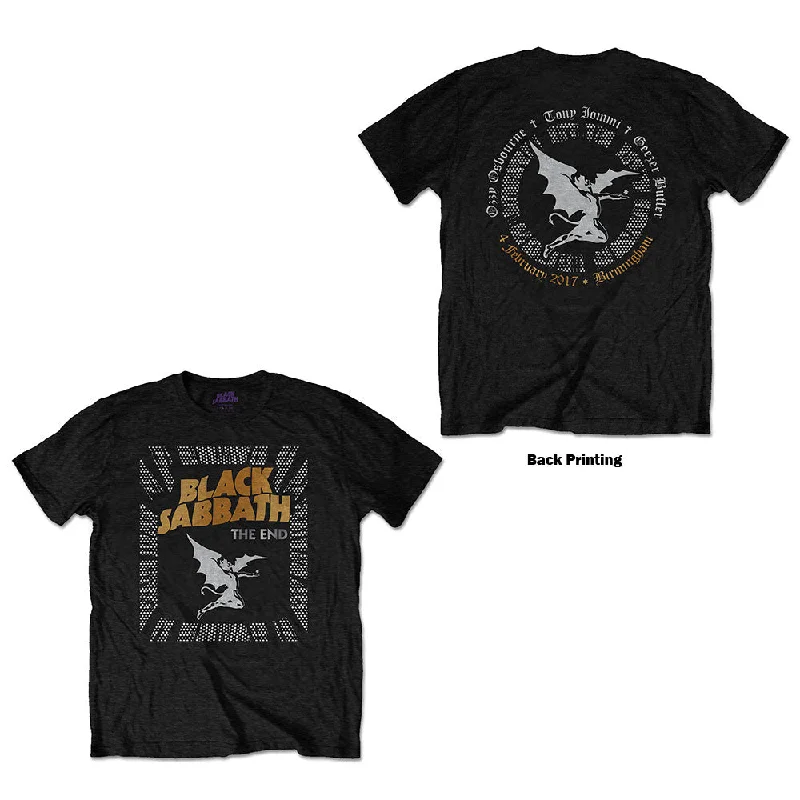 Black Sabbath | Official Band T-Shirt | The End Demon (Back Print) Print Jacquard Patchwork