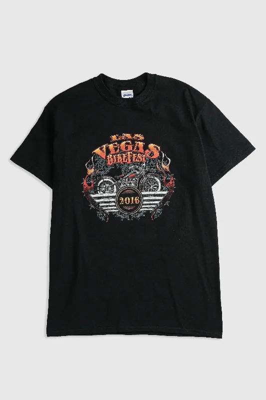 Deadstock Las Vegas Bike Fest Tee - M Cashmere Blend Cotton Blend Poly Blend