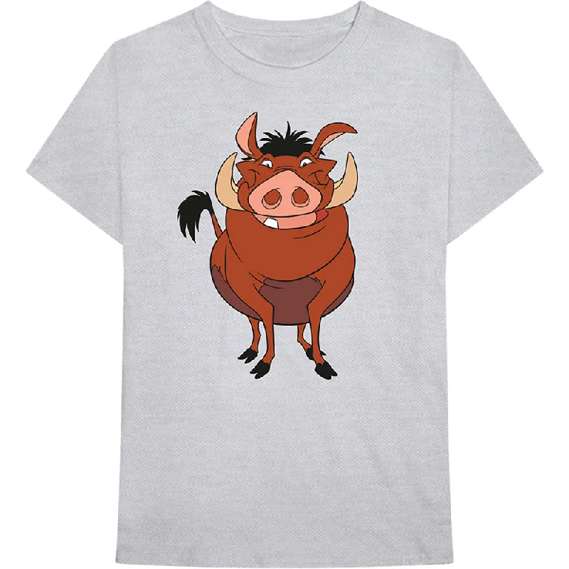 Disney | Official Band T-Shirt | Lion King - Pumbaa Pose Print Jacquard Patchwork