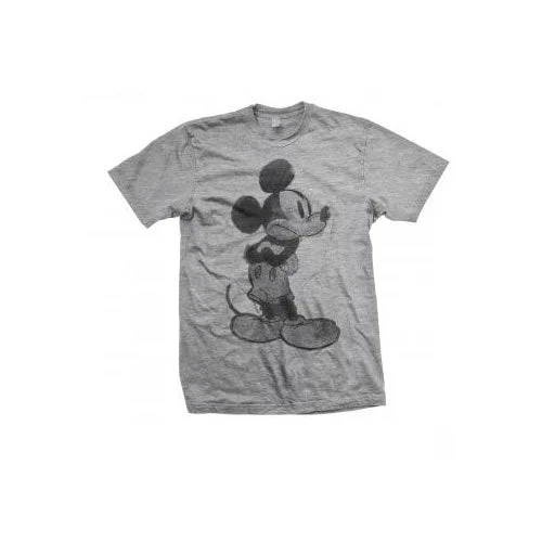 Disney | Official Band T-Shirt | Mickey Mouse Sketch Notch Collar Peter Pan Collar Cowl Neck