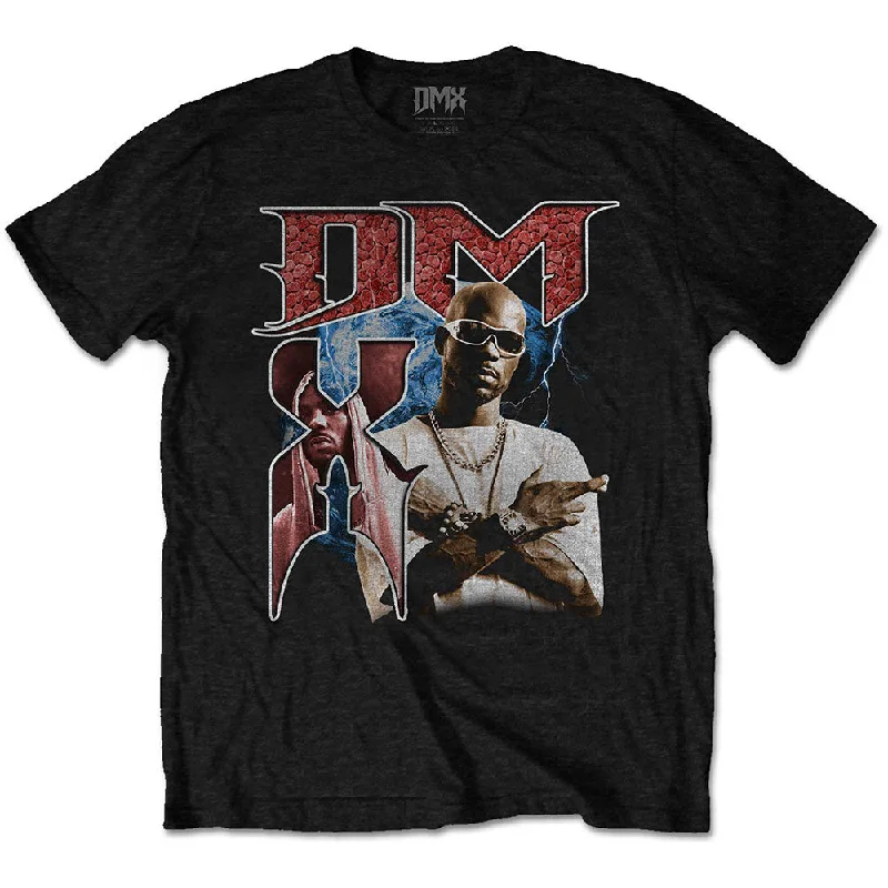 DMX | Official Band T-Shirt | Bootleg Red Zippered Buttoned Snapped