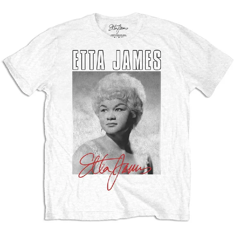 Etta James | Official Band T-Shirt | Portrait Chenille Brocade Lace