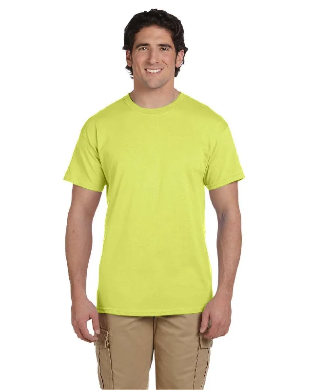 Fruit of the Loom 100% Cotton T-Shirt | Neon Yellow Denim Fabric Leather Fabric Suede Fabric