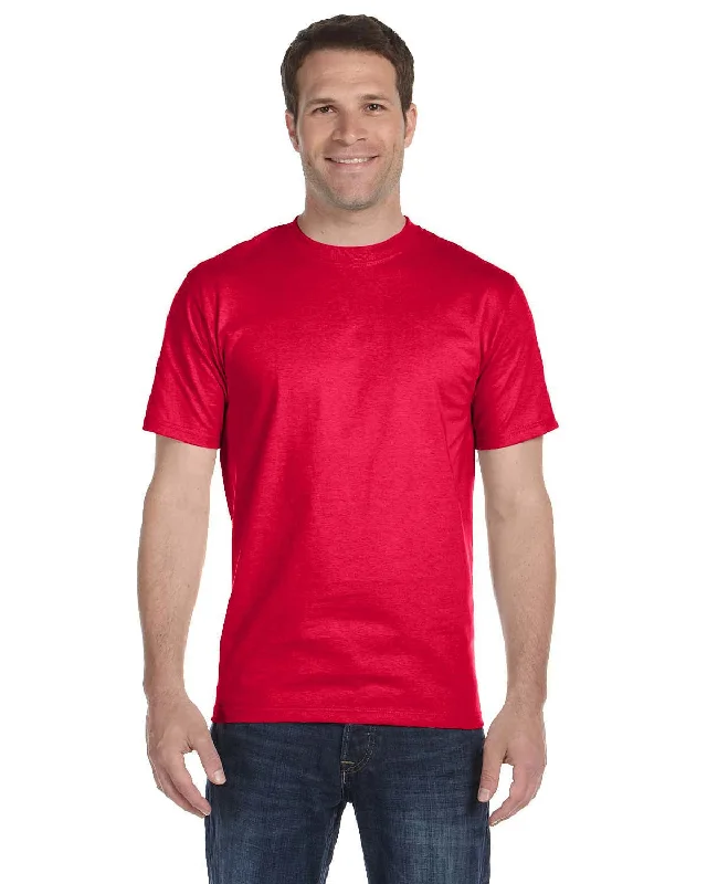 Gildan DryBlend 50/50 T-Shirt | Sprt Scarlet Red Graphic T-Shirt Round Neck Polyester