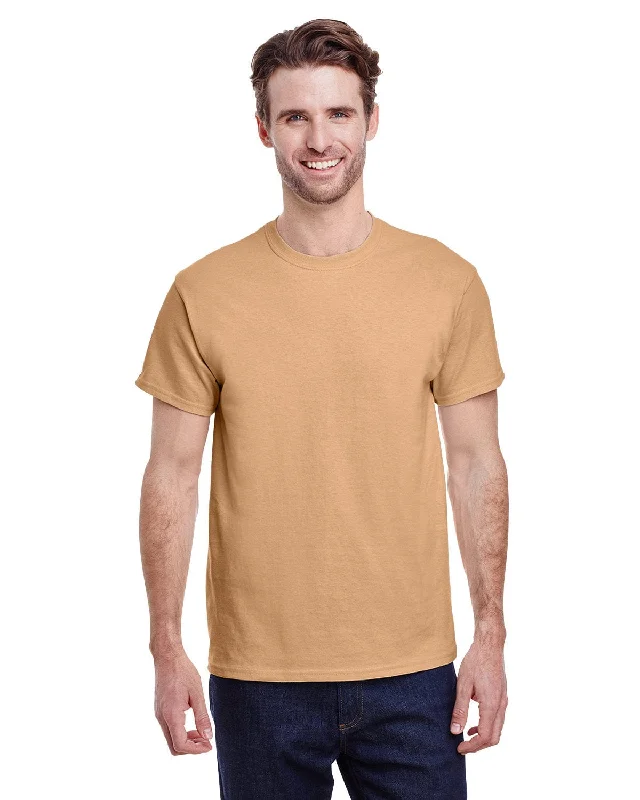 Gildan Heavy Cotton T-Shirt | Old Gold Iron Safe Non-Iron Wrinkle Free