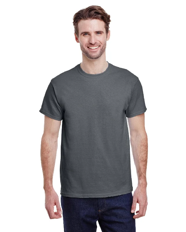 Gildan Heavy Cotton T-Shirt | Tweed Graphic T-Shirt Round Neck Polyester