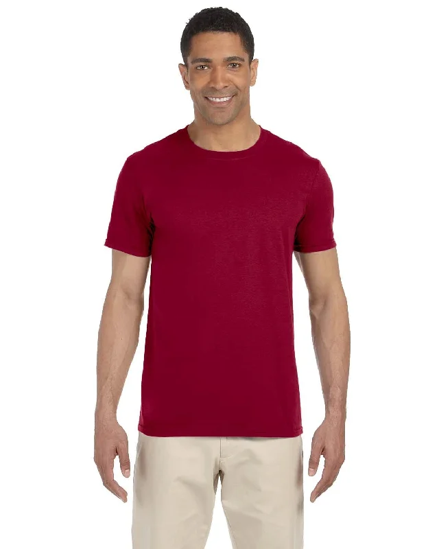 Gildan SoftStyle T-Shirt | Cardinal Red Front Pockets Side Pockets Patch Pockets