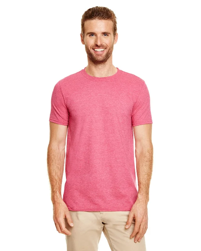 Gildan SoftStyle T-Shirt | Heather Cardinal Terry Blend Velvet Blend Canvas Blend