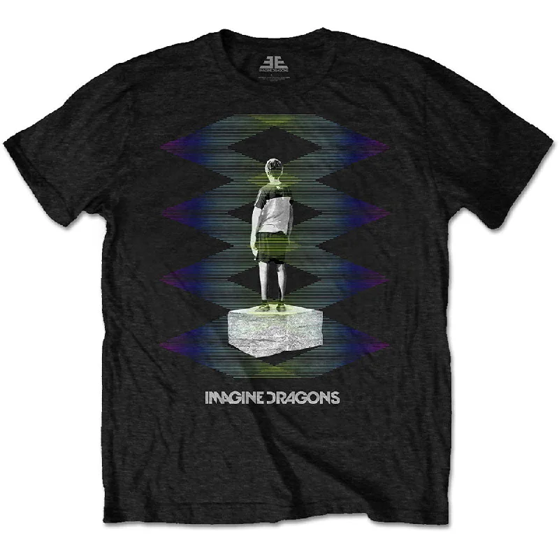 Imagine Dragons | Official Band T-Shirt | Zig Zag Striped Floral Plaid