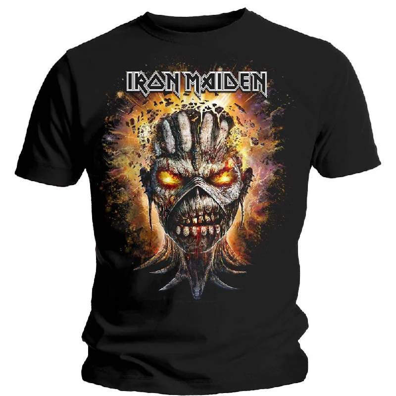 Iron Maiden | Official Band T-Shirt | Eddie Exploding Head Cotton Fabric Linen Fabric Terry Fabric