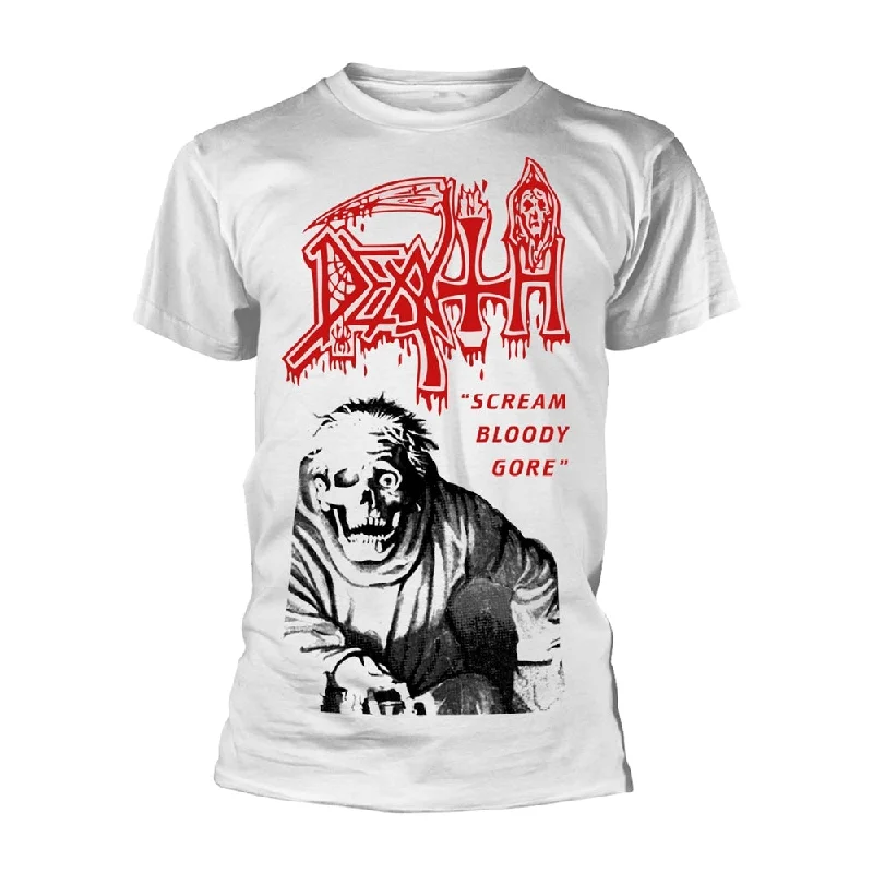 Death Unisex T-shirt: Scream Bloody Gore (back print) Zippered Front Buttoned Front Snap Front