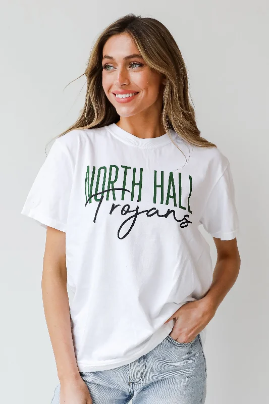 North Hall Trojans Tee Welt Pockets Slit Pockets Flap Pockets