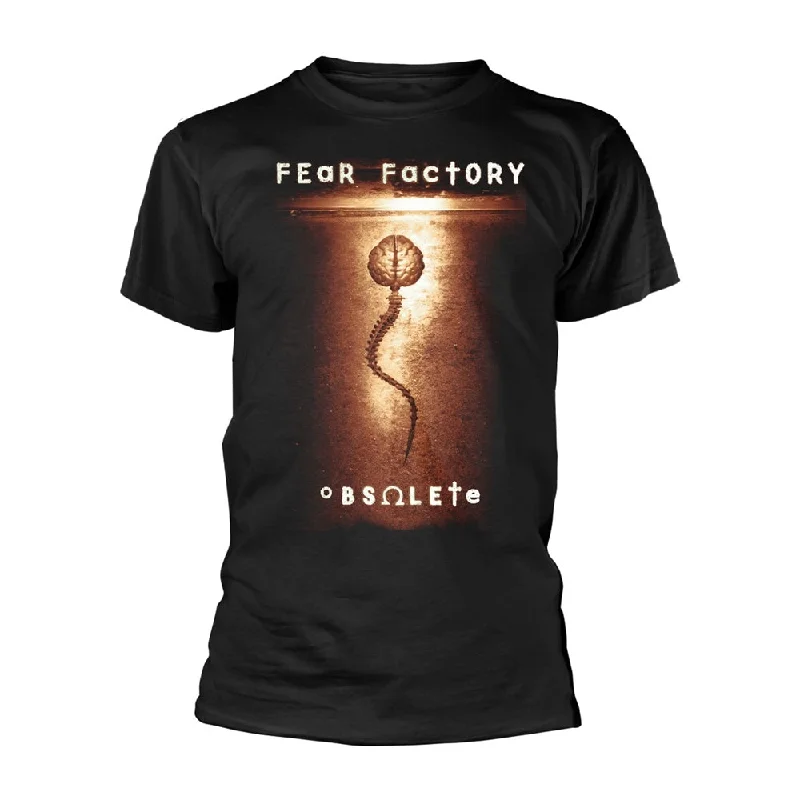 Fear Factory Unisex T-shirt: Obsolete (back print) Chenille Blend Fleece Blend Nylon Blend