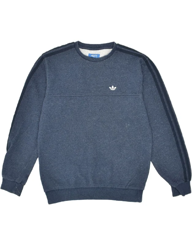 ADIDAS Mens Sweatshirt Jumper Small Blue Cotton Hoodie with Set-In Sleeves Structured Classic ADIDAS Mens Sweatshirt Jumper Small Blue Cotton Hoodie with Set-In Sleeves Structured Classic
