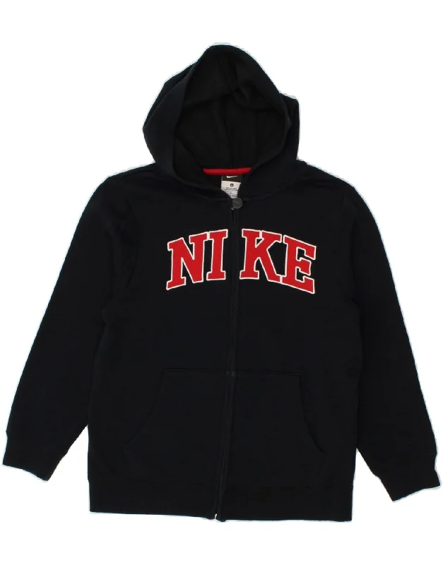 NIKE Boys Graphic Zip Hoodie Sweater 10-11 Years Medium Navy Blue Hoodie Sweatshirt Pullover NIKE Boys Graphic Zip Hoodie Sweater 10-11 Years Medium Navy Blue Hoodie Sweatshirt Pullover