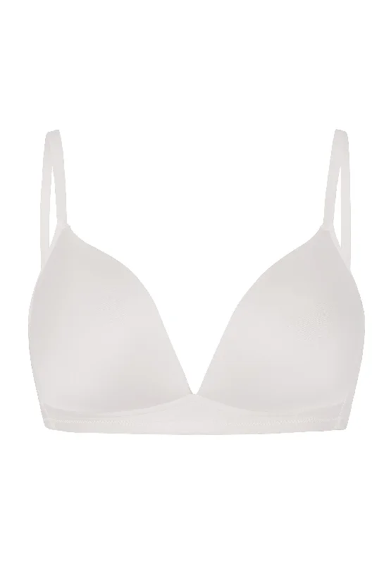 Satin Deluxe Soft Cup Bra | Off White 71071-102 Push-Up Wireless Bra