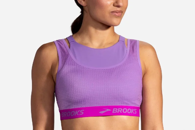 Women's Brooks Drive Mesh Run Bra - 300641-551 Adjustable Back Bra