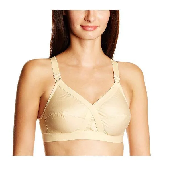 Crisscross Cotton Everyday Bra For Women Floral Lace Bra