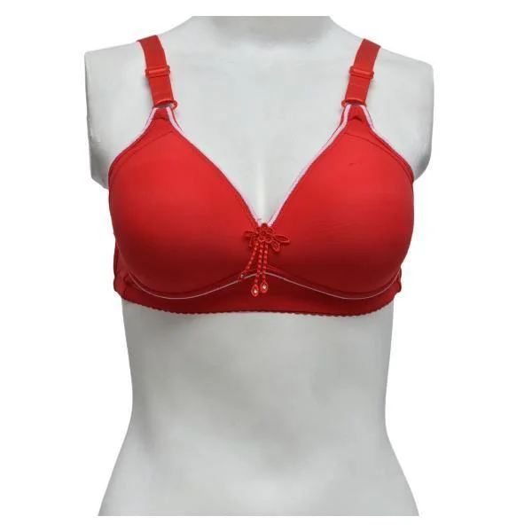 Lightly Padded Smooth Cup Everyday Bra | Plus Size Everyday Cotton Bra Soft Stretch Bra