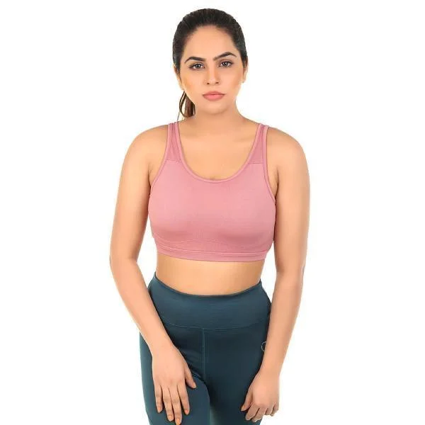 Cut-out Back Medium Impact Sports Bra Soft Cotton Bra