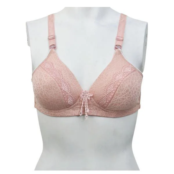 Smooth Cup Single Padded Fancy Bra Comfortable Bralette Style