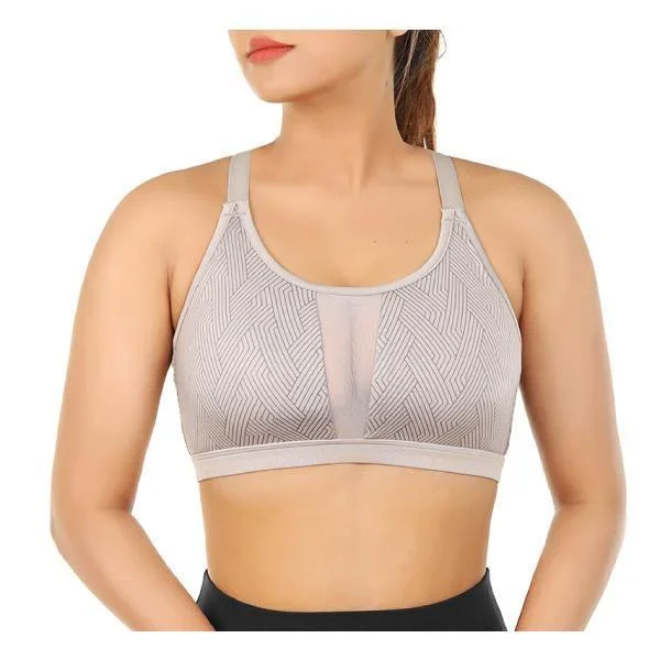 Strappy Back Medium Impact Sports Bra Lightweight Cotton Bra