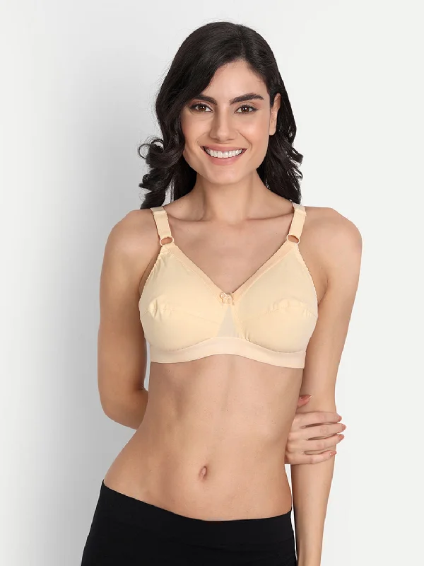 T.T. Women Desire Beige All Day Comfort Bra Adjustable Bra Straps