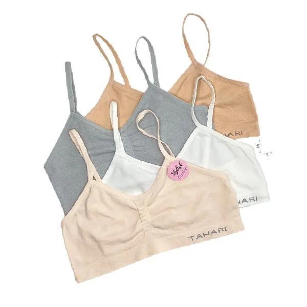 TAHARI Girls Pack Of 4 Training Bras Minimalist Wireless Bra