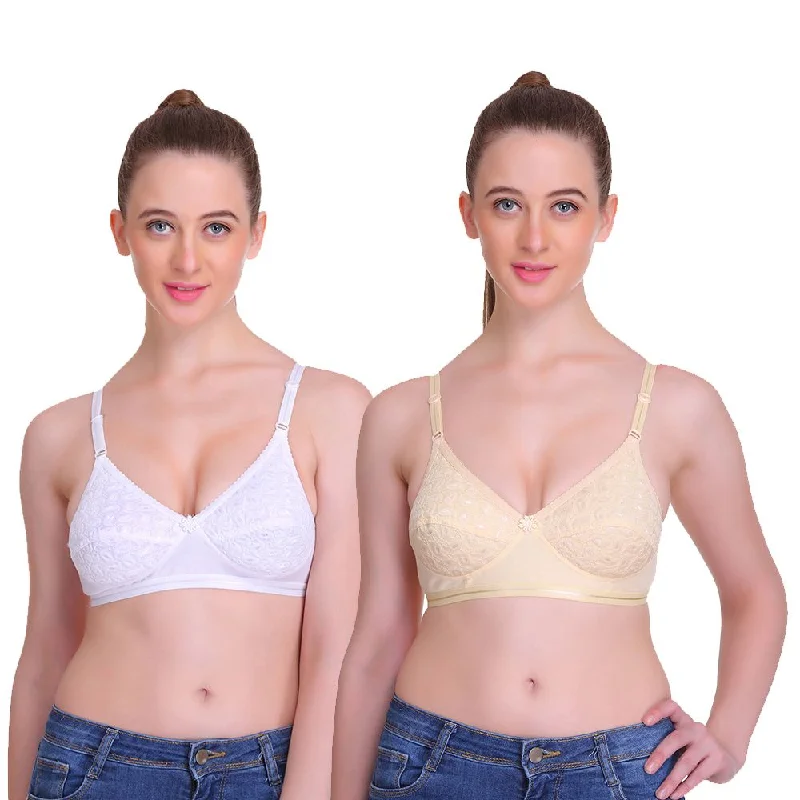 T.T. Women Desire Bra Beige White Stylish Strapless Bra